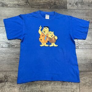 Vintage 2002 Flintstones Hanna-Barbera Cartoon Graphic Tee Shirt - Men’s Large